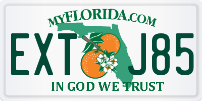 FL license plate EXTJ85