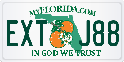 FL license plate EXTJ88