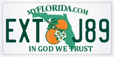 FL license plate EXTJ89