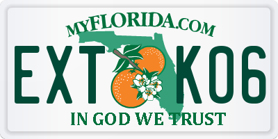 FL license plate EXTK06