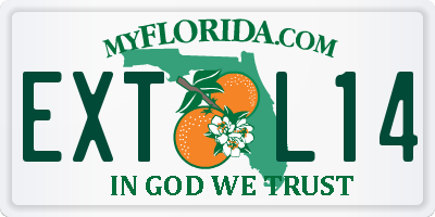 FL license plate EXTL14