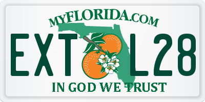 FL license plate EXTL28