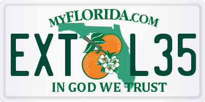 FL license plate EXTL35