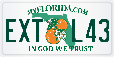 FL license plate EXTL43