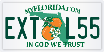 FL license plate EXTL55