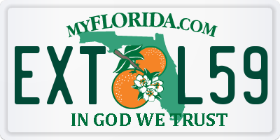 FL license plate EXTL59