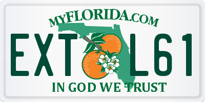 FL license plate EXTL61