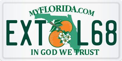 FL license plate EXTL68