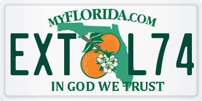 FL license plate EXTL74