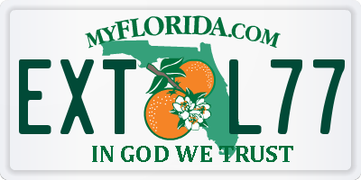 FL license plate EXTL77