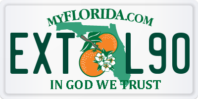 FL license plate EXTL90