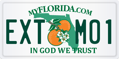 FL license plate EXTM01