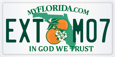 FL license plate EXTM07