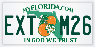 FL license plate EXTM26
