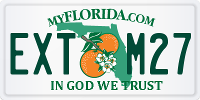 FL license plate EXTM27