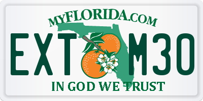 FL license plate EXTM30