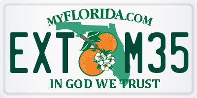 FL license plate EXTM35