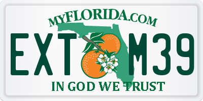 FL license plate EXTM39