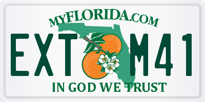 FL license plate EXTM41
