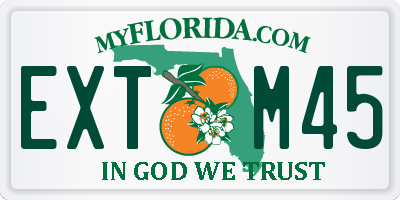 FL license plate EXTM45