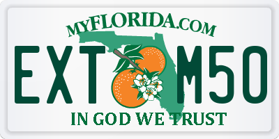 FL license plate EXTM50
