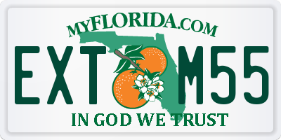 FL license plate EXTM55