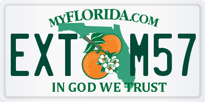 FL license plate EXTM57