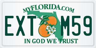 FL license plate EXTM59