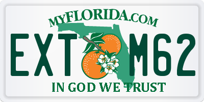FL license plate EXTM62