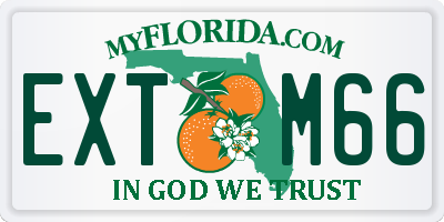 FL license plate EXTM66
