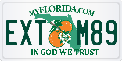 FL license plate EXTM89
