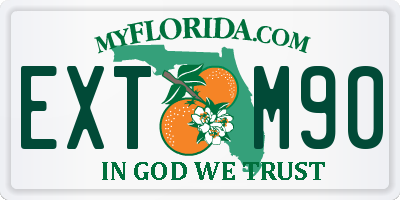 FL license plate EXTM90
