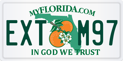 FL license plate EXTM97