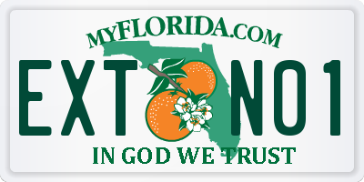 FL license plate EXTN01