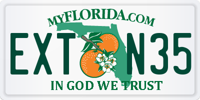 FL license plate EXTN35