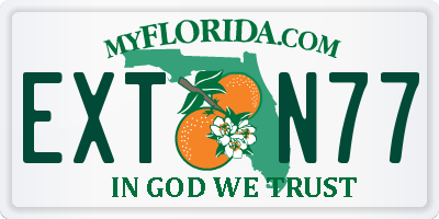 FL license plate EXTN77