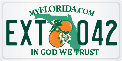 FL license plate EXTO42