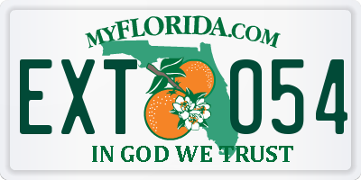 FL license plate EXTO54
