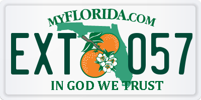 FL license plate EXTO57