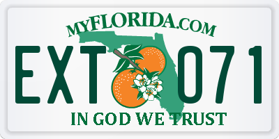 FL license plate EXTO71