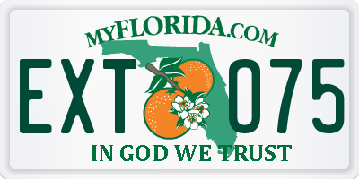 FL license plate EXTO75
