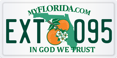 FL license plate EXTO95