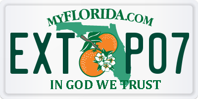 FL license plate EXTP07