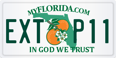 FL license plate EXTP11
