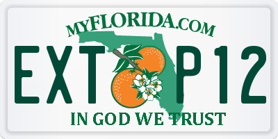 FL license plate EXTP12