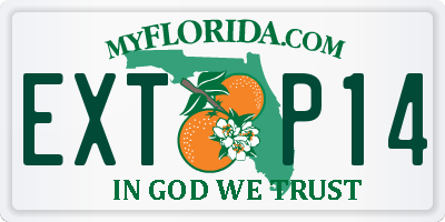 FL license plate EXTP14