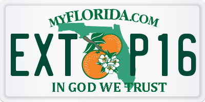 FL license plate EXTP16