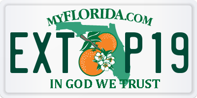 FL license plate EXTP19