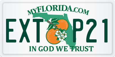 FL license plate EXTP21