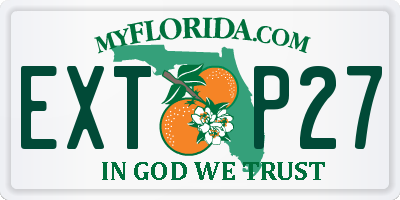 FL license plate EXTP27